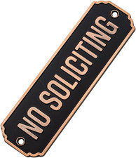 No Soliciting Door Sign, No Soliciting Thank You Sign Wall Plaque Home Decor Acc