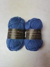 Mission Falls 1824 Wool 100% Merino Superwash Yarn Blue 2 Skeins 1.75oz / 50g