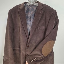 Lauren Ralph Lauren Mens 46R Brown Corduroy Blazer Sport Coat Elbow Patches Cord
