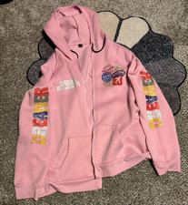 Manfinity Mens Pink Graphic Print Full Zip Ho...