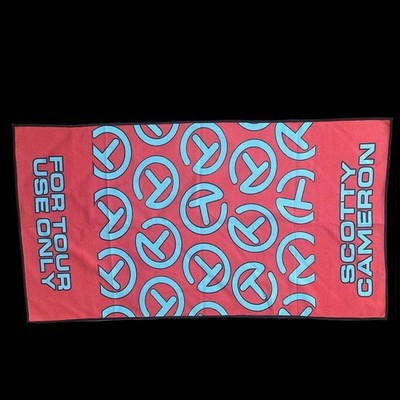 Golf Tour Towel Red And Tiffany  Large Caddy Towel S C Golf Ball Towel 22 x40 