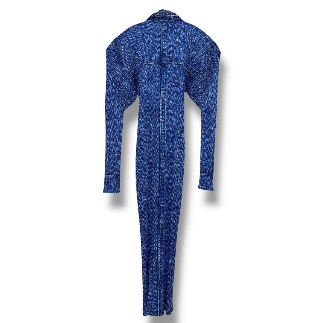 ISSEY MIYAKE PLEATS PLEASE デニム調 チュニック L ISSEY MIYAKE PLEATS PLEASE デニム調 チュニック L
