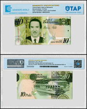 Botswana 10 Pula, 2010, P-30b, UNC, Authenticated