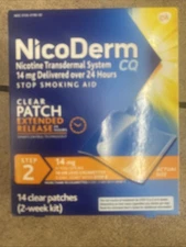 NicoDerm CQ Step 2 Clear Patches, 14mg - 14 Count