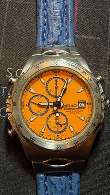 SEIKO Macchina Sportiva 7T32-6J00 Analog Quartz Watch Blue Strap