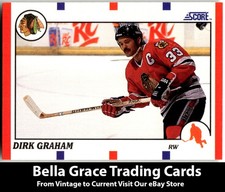 1990-91 Score American Dirk Graham #17 Chicago Blackhawks NHL Hockey