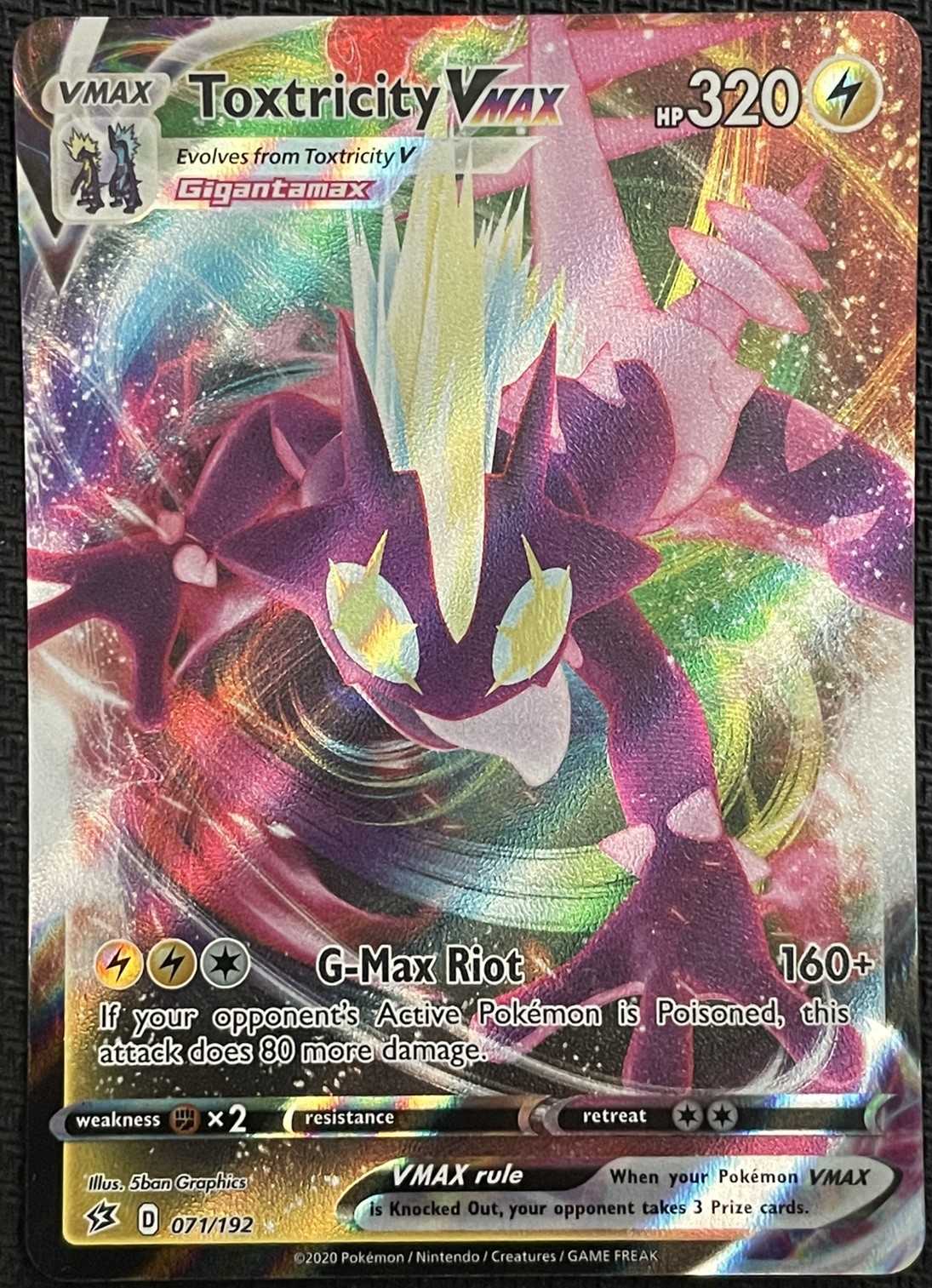 Toxtricity VMAX 071/192 SWSH02: Rebel Clash Pokemon TCG
