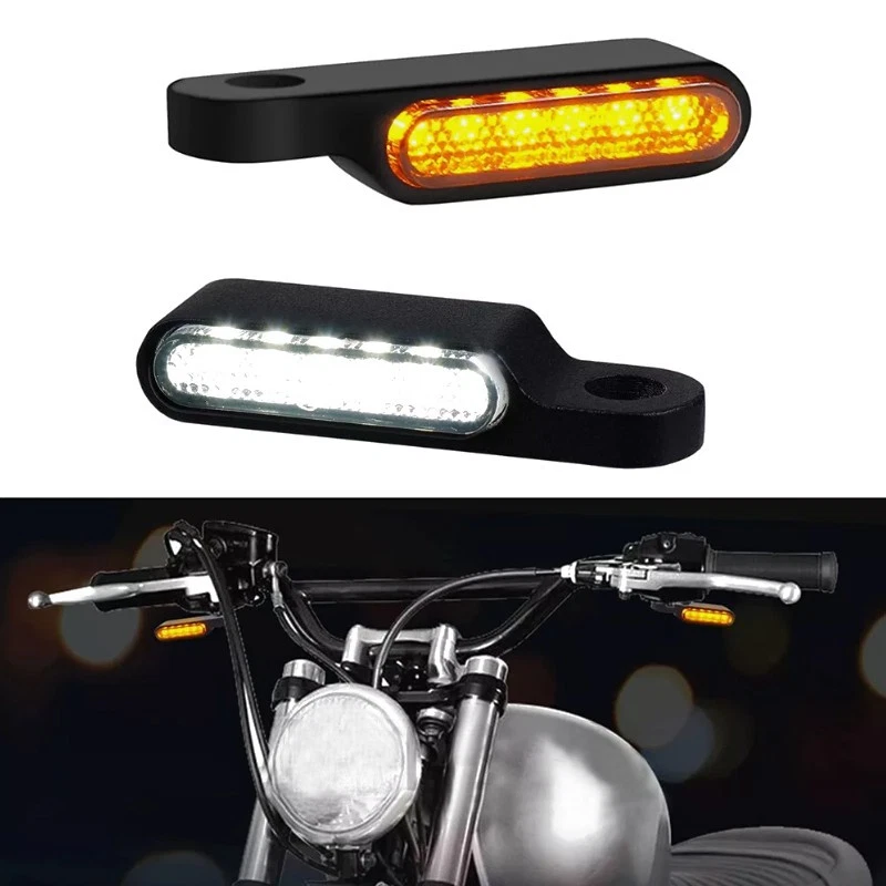 Luz LED de manillar de señales de giro para motocicleta para Harley Fat Bob Sportster 1200 Foto 2 de 4