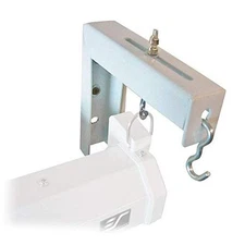  6" White Projector Screen L-Brackets, Single Metal Welded 6" White L-Bracket