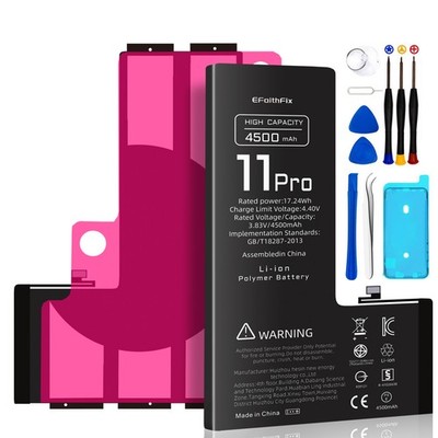 4500mAh Akku für Apple iPhone 11 Pro Ersatz Battery Super Kapazität 0-Ladezyklen