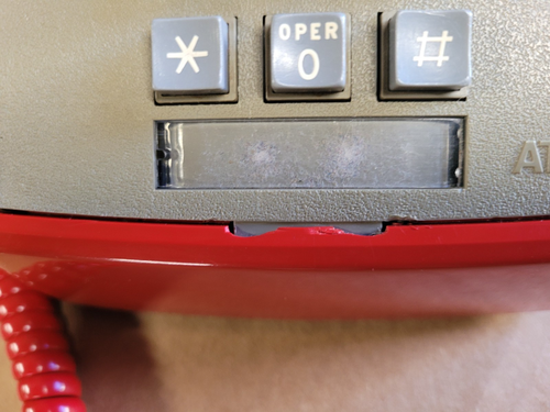Vintage Western Elektrisches Drucktasten Tischtelefon ROT - Bild 7 von 9