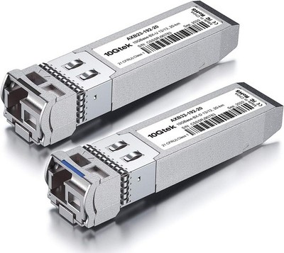 a Pair of 10G SFP+ Bidi Transceiver, LC Single-Mode Single Fiber Module, 10GB...