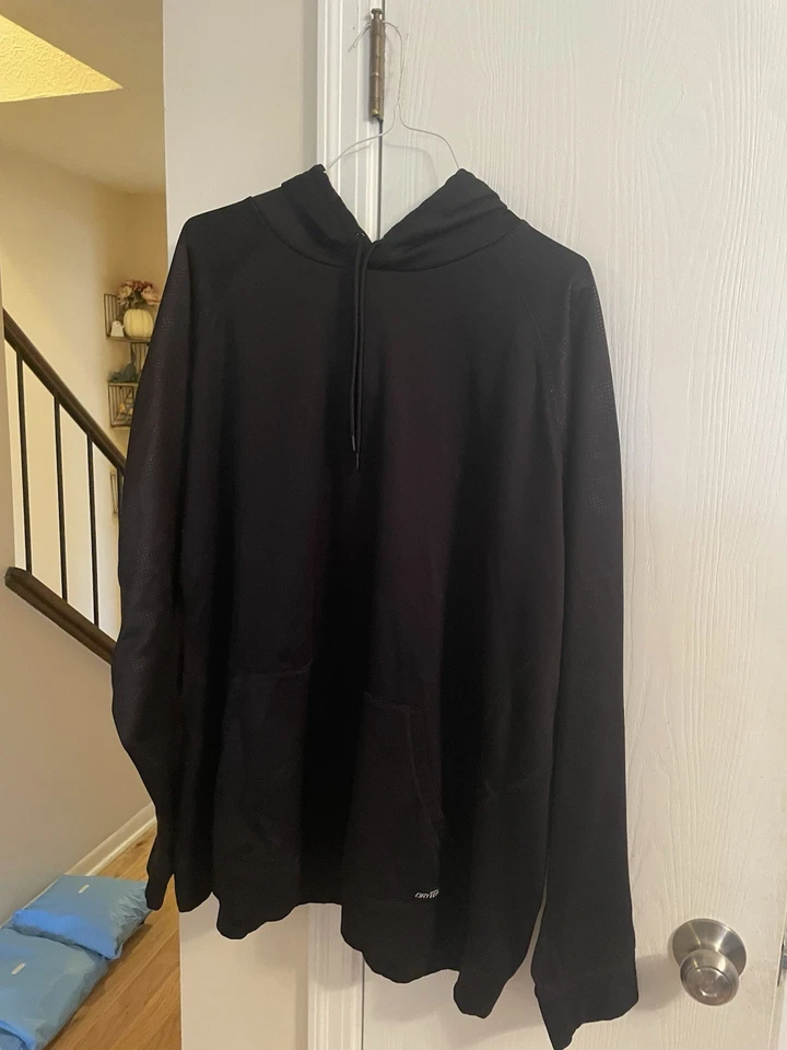 Sudadera con capucha y rendimiento Tek Gear DryTek para hombre talla 4XB negra Foto 3 de 4