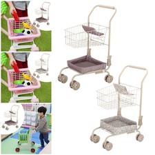 Kids Shopping Cart Toy, Simulation Supermarket Handcart, Role Play Dollhouse