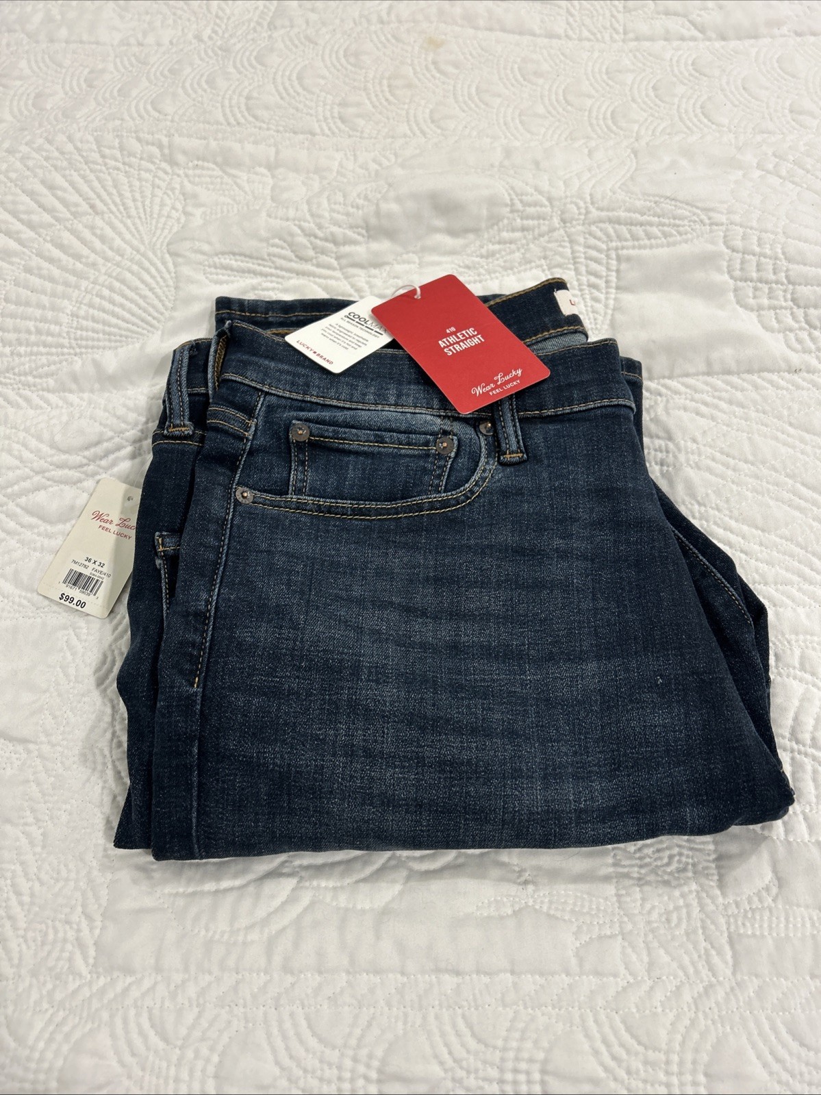 's Black 410 Athletic Slim Stretch Jeans Msrp $99