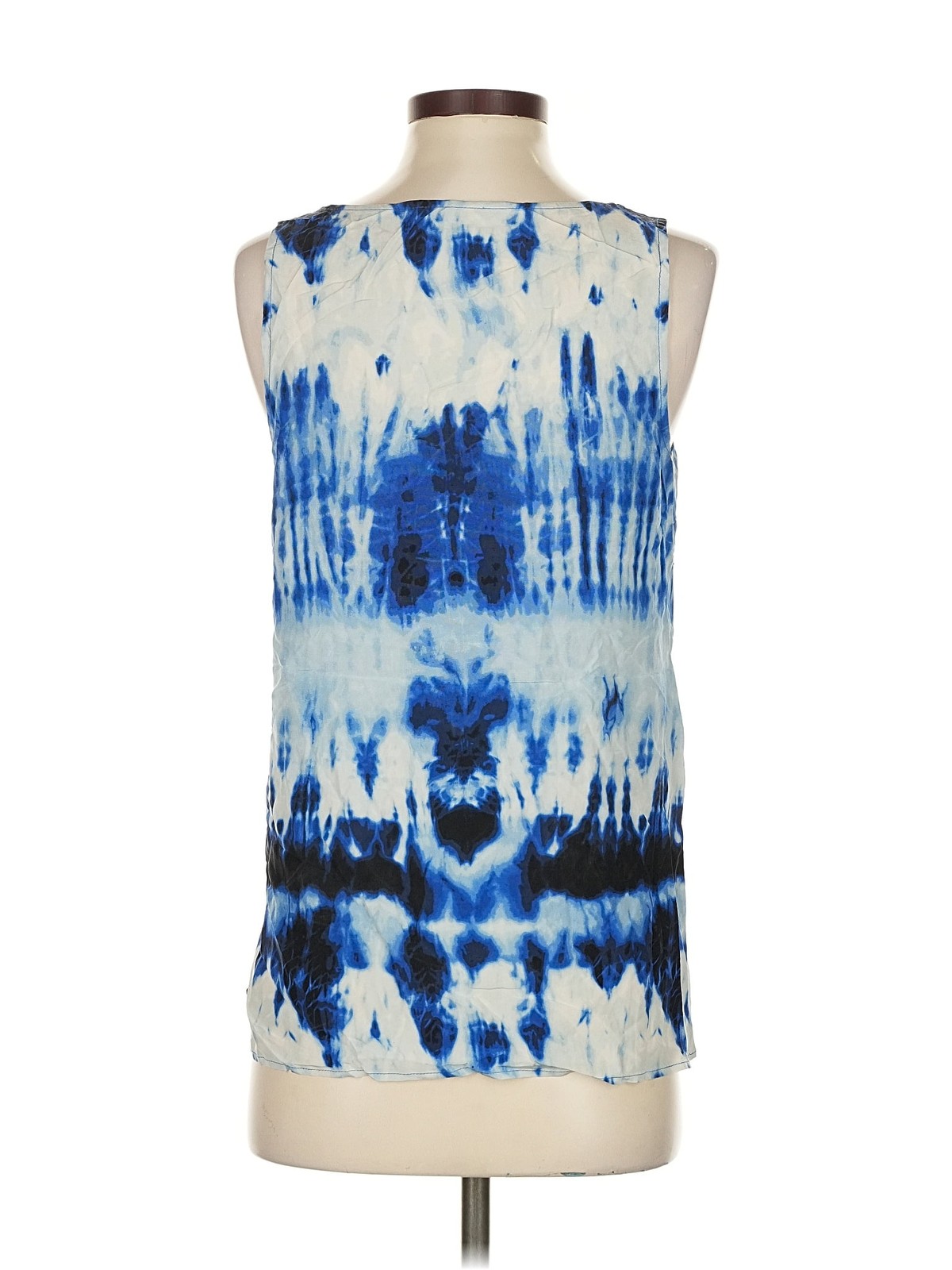 MICHAEL Michael Kors Women Blue Sleeveless Silk Top S thumbnail 2