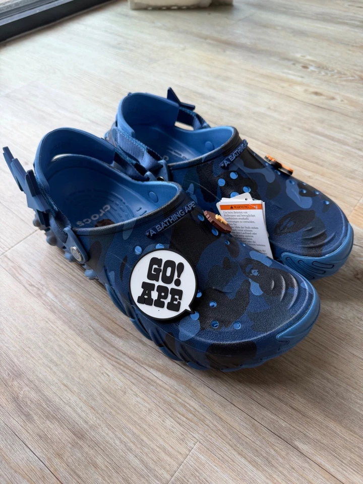 Crocs X Bape Echo RO Clog Powder Blue, 46-47, US 12, Neu, ✅24h Versand✅ - Bild 1 von 4