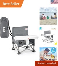 Pop 'N Sit Portable Booster, Indoor/Outdoor Use, Floor Seat with Feeding Tray...