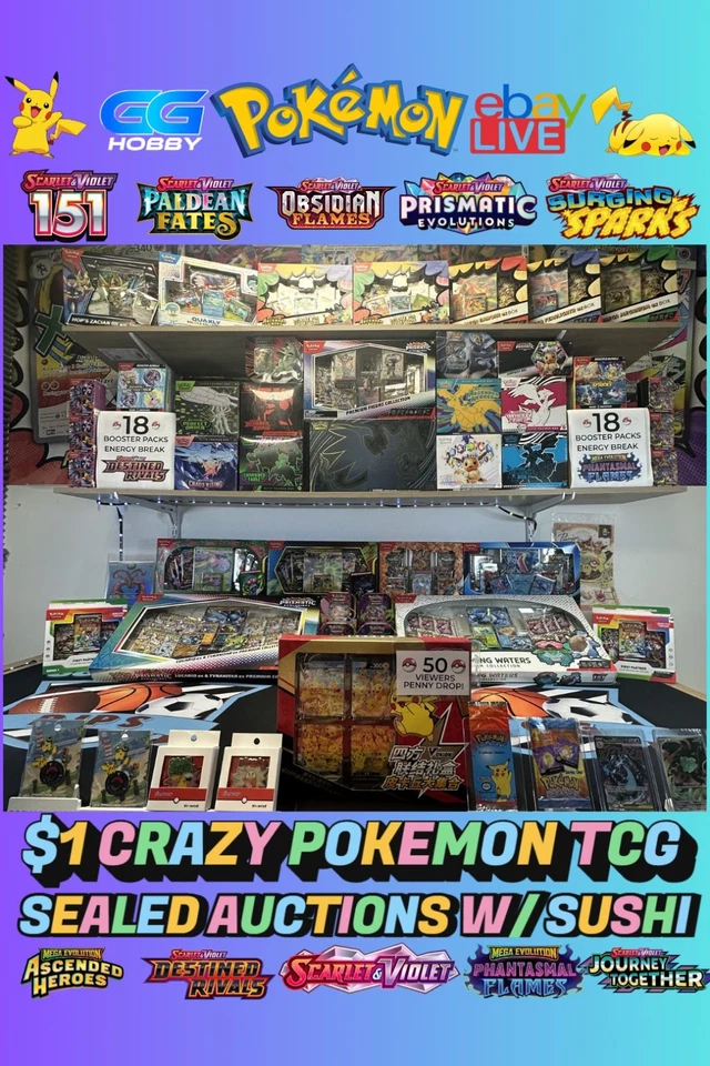 $1 POKEMON SEALED AUCTIONS PULLBOX W/ SUSHI