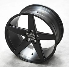 20x8.5 35 5x114.3 Inovit Rotor Wheels Black Machined 5 Spoke 20 Rims Set 4