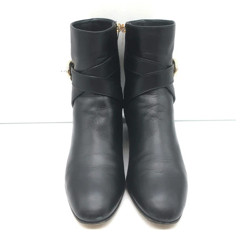 Jimmy Choo Blanka Wraparound-Buckle Ankle Boots Black Leather Size 38.5 - Image 4 of 4