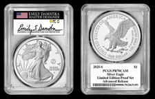 2025-S Limited Edition Proof Silver Eagle PCGS PR70 AR Damstra / Pre-sale Item