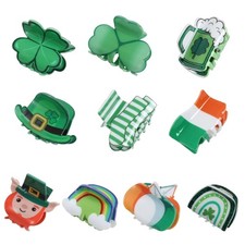 Cute Hair Clip Green Shamrock Claw Clip PonytailHolder Women Hair Accessories