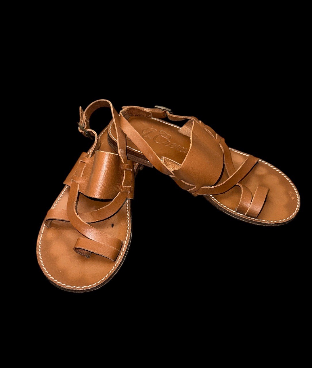 J. Crew Crisscross slingback sandals in brown leather Size 7 1/2 Woman’s