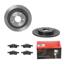 BREMBO BREMSSCHEIBEN COATED Ø276mm + BREMSBELÄGE HINTEN FÜR HONDA CIVIC 9 FK