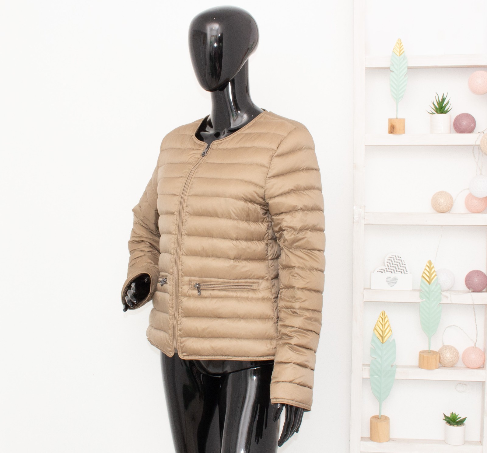 HOX Down Jacket Light Brown Lightweight Extra War… - image 5