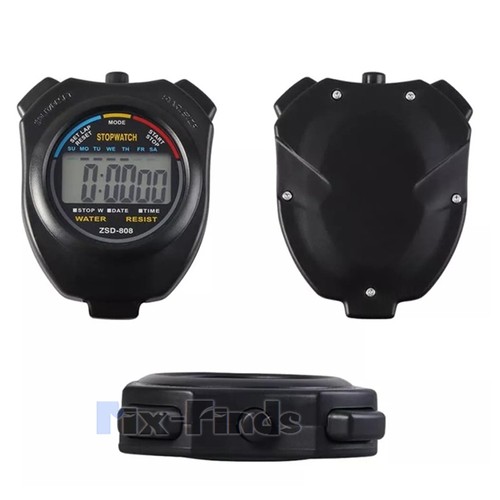 2PCS SET Digital Stopwatch Sports Counter Chronograph Date Timer Odometer Watch - Picture 9 of 11