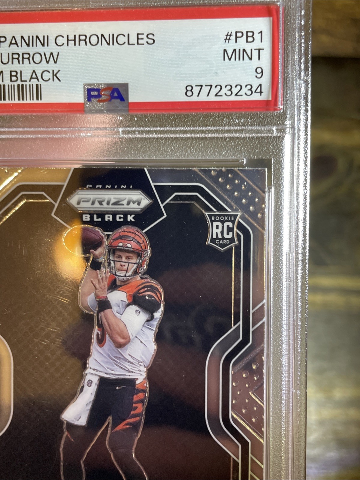 2020 Chronicles Joe Burrow Prizm Black Rookie PSA 9 #PB-1 view 16
