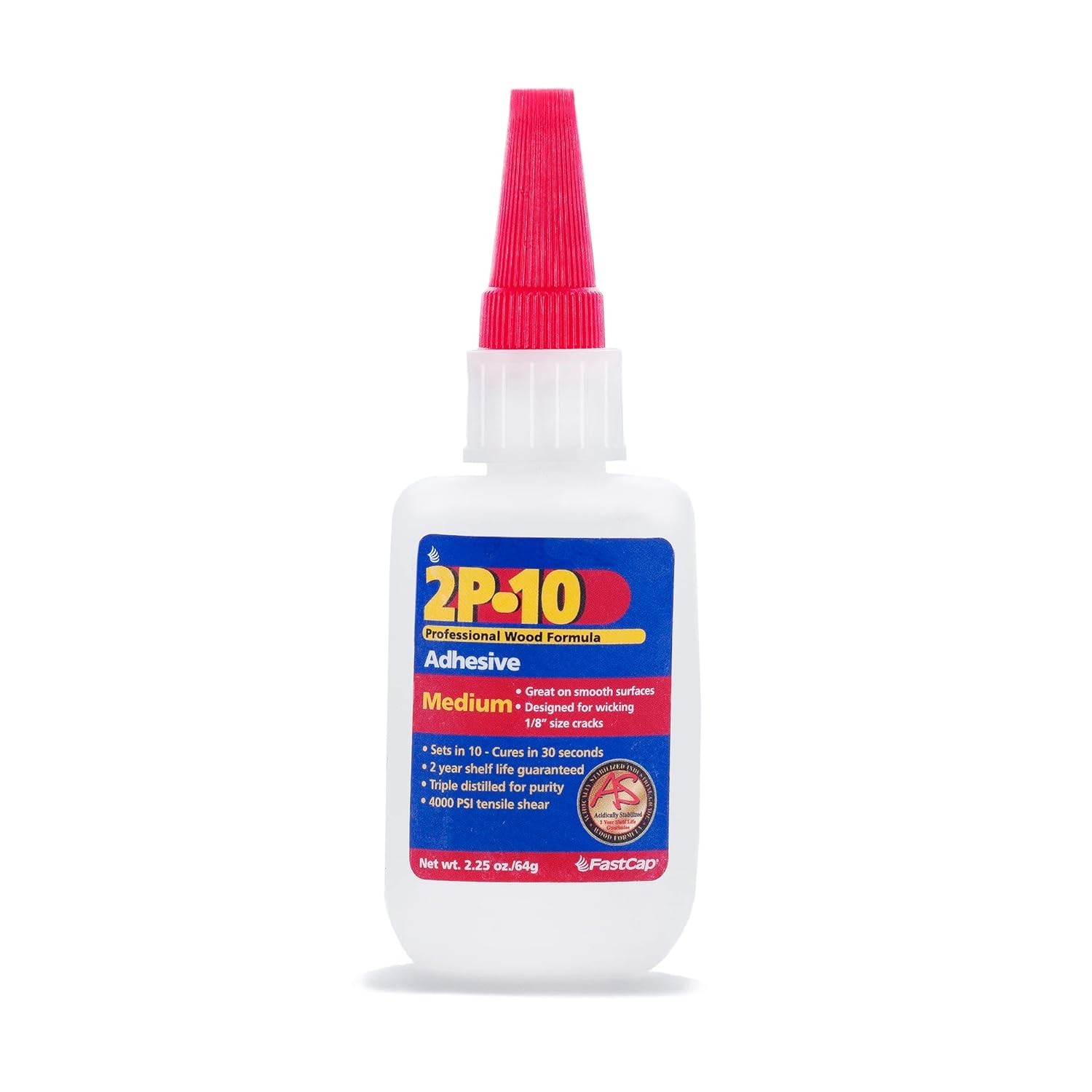 FastCap 2P-10 - Medium &ndash; Industrial Strength Super Glue - 