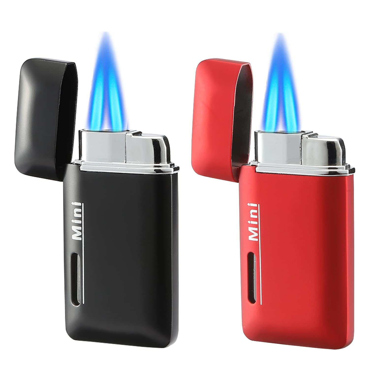, Double Jet Torch Lighter With Visible Window, Ref...