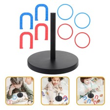 2 Kit/18Pcs Circular Throwing Rings Horseshoe Kids Game Hoop-tossing Toy
