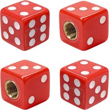 4pcs Dice Tire Valve Stem Caps Corrosion Resistant Dice Style Car Wheel Valve 4pcs Dice Tire Valve Stem Caps Corrosion Resistant Dice Style Car Wheel Valve