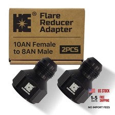 Cosmostar 2 PCS 10AN Female to 8 AN Male Flare Reducer Adapter - 10AN to 8AN