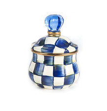 MacKenzie-Childs Royal Check Sugar Bowl with ...