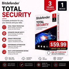 Bitdefender Total Security 2026 3 Years 1 Device LATEST VERSION