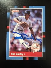 Autographed Ron Guidry 1988 Donruss. New York Yankees All Star/ Cy Young Winner