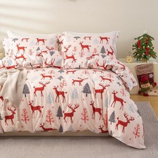 OAITE Christmas Duvet Cover Queen Size - Christmas Holiday Printed Duvet Cove...