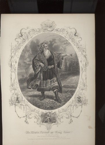 COLLECTIBLE ART PRINT: SHAKESPEARE 1855: MR. EDWIN FORREST AS KING LEAR /*RAREST - 第 1/1 張圖片