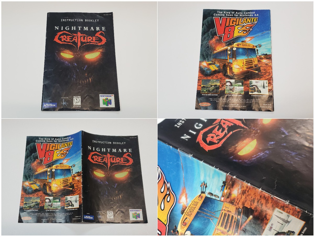 Nightmare Creatures Original Authentic N64 Nintendo 64 Box