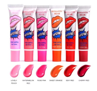 2 Stück Lip Tint Peel Off Langanhaltender Wasserfester Lipgloss