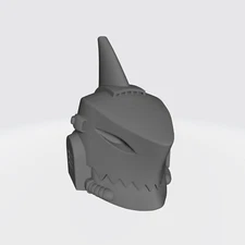 Carcharodons Chapter Helmet w Fin for McFarlane Toys Battle Brother Action Figs