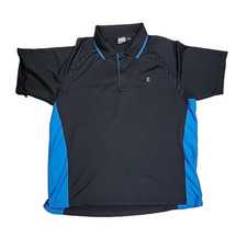 Vintage Fila Sport Vented Black Breathable Golf Short-Sleeve Polo Shirt Men's XL