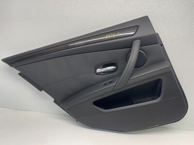08-10 BMW E60 528I 535i 550I REAR LEFT DOOR TRIM PANEL CARD GRAY COLOR OEM