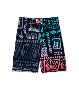 Boys Swim Trunks  L 10-12 Colorful Beach Shorts Fish Ocean Tropical UPF 50+ NWT