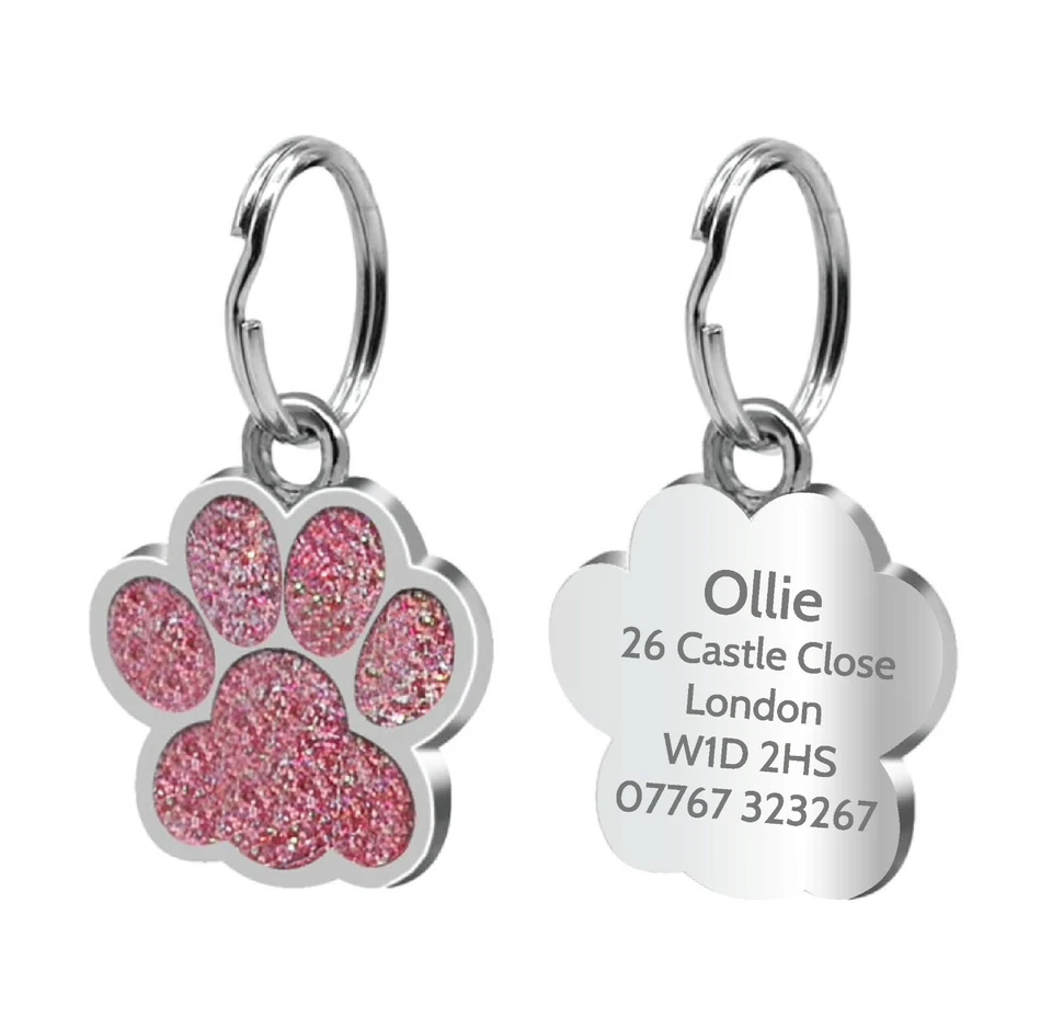 Dog Tag Engraved Personalised Pet Tags Name Disc ID Cat Tags Animal Cat Collar - Image 3 of 4