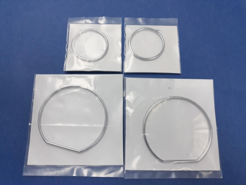 CHROME STAINLESS STEEL GAUGE CLUSTER RINGS SET FOR 1991-1999 BMW E36 3-SERIES - Image 4 of 4